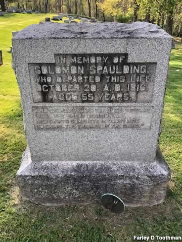 Grave of Solomon Spaulding.