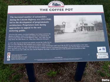 Coffee Pot sign.