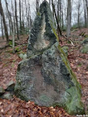 Rock inscriptions.