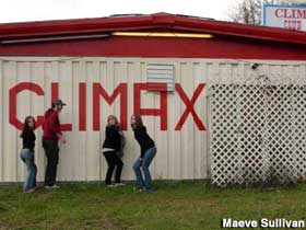 Climax exterior and fans.