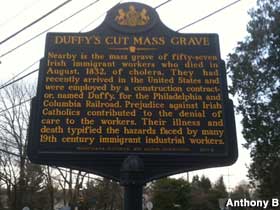 Duffy's Cut Mass Grave historical marker.