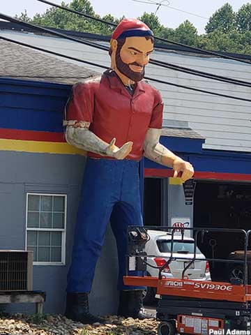 July 2023: Restored as a Bunyan with a head.