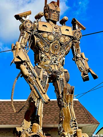 Optimus Prime Metal Sculpture.