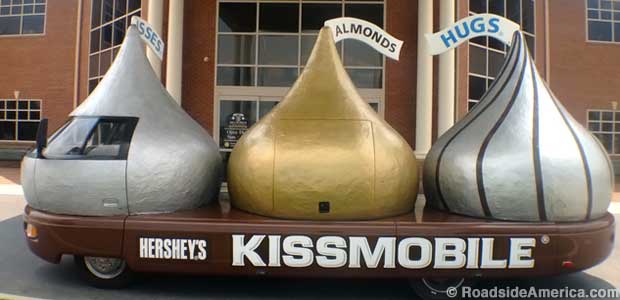 2 sweet 2 B 4-got. The recently retired Hershey's Kissmobile in front of the museum.