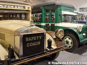 Less sweaty, more safety. The 1927 Fageol Safety Coach had wicker seats.