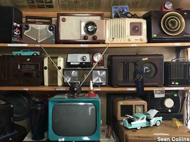 Antique radios and TV.