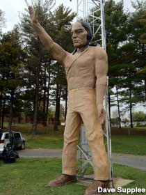 Muffler Man Indian statue.