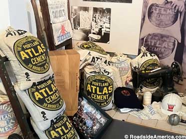 Each Atlas bag held 94 pounds of powdered cement.