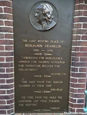 Franklin plaque.