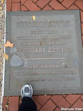 Lincoln stood here.