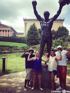 Rocky statue.