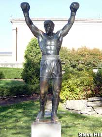 Rocky statue.