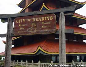 City of Reading sign, Pagoda.