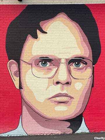 Dwight Schrute mural.