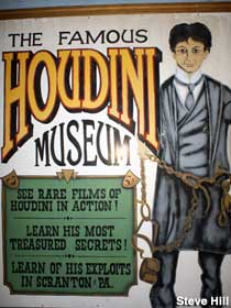Houdini Museum sign.