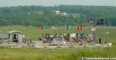 Flight 93 temporary memorial.