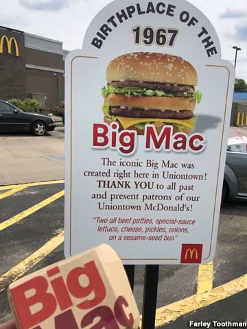 Birthplace of the Big Mac sign.