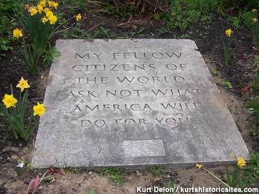 JFK's rejected grave slab.
