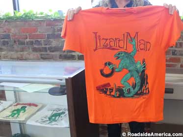 Lizard Man t-shirts are available.
