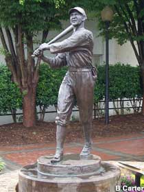 Shoeless Joe Jackson statue.