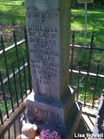 Little Leila's grave.