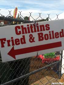 Chitlins sign.