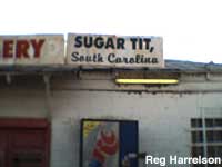 Sign for the town of Sugar Tit.