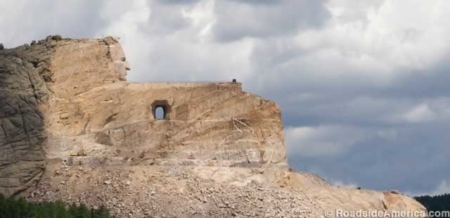Chief Crazy Horse sculpture.