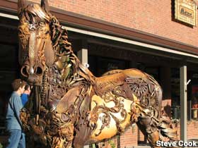 Horse sculpture.