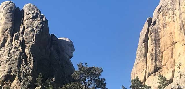 Side eye on Mount Rushmore.