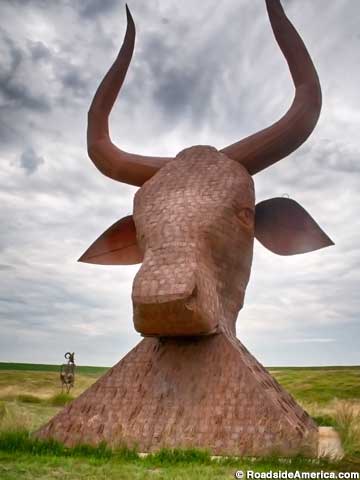 Giant bull head.