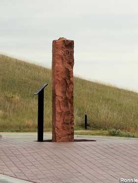 State Line pillar monument.