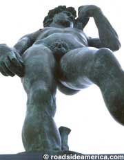 Replica statue of David.