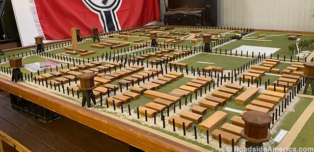 Model of Camp Crossville, a World War II POW camp for German and Italian officers.