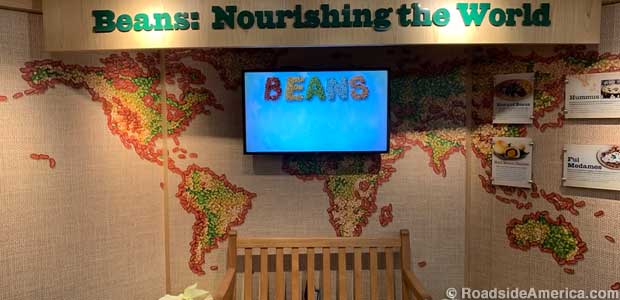 One Bean World: a bean-continent backdrop suggests there's a bit of bean in us all.