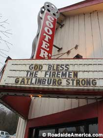 Cooters marquee: Gatlinburg Strong.