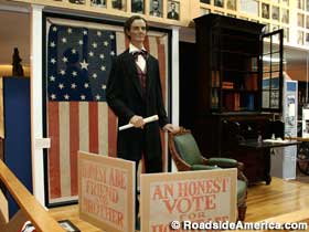 Honest Abe on the campaign trail.