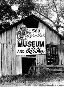 Loretta's Museum and Gift Shop sign.