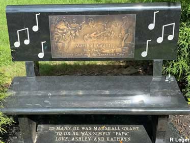Marshall Grant memorial bench.