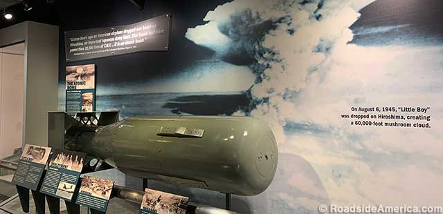 Replica of Little Boy, dropped on Hiroshima, fueled by uranium from K-25.