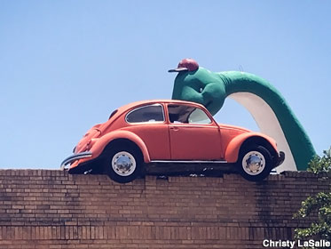Dino and VW bug.