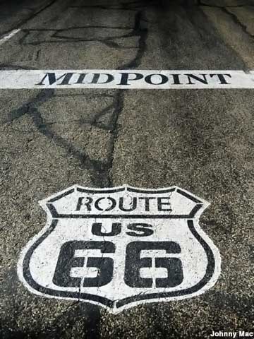 Midpoint pavement.