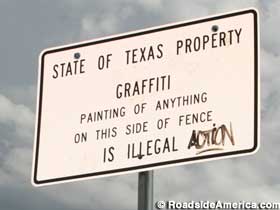 Graffiti illegal sign.