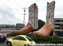Giant cowboy boots.