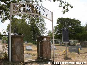 Aurora Cemetery gate.