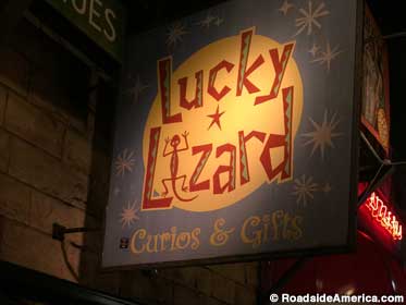 Lucky Lizard sign.