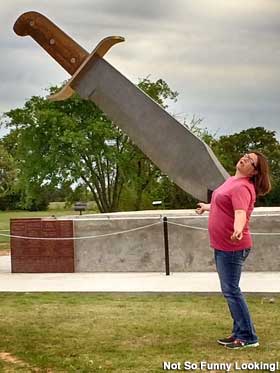 World's Largest Bowie Knife.