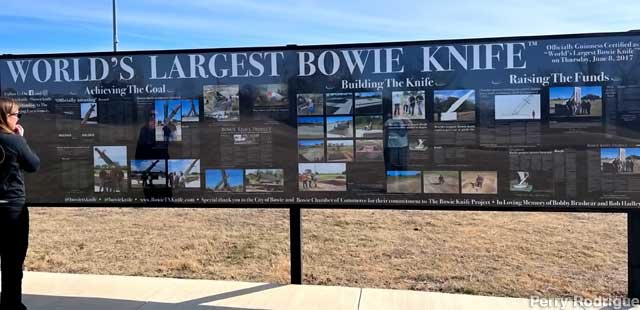 World's Largest Bowie Knife info.