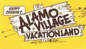 Alamo Village Vacationland logo.