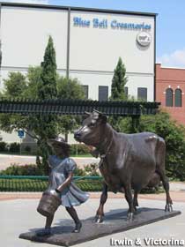 Blue Bell Cow and Girl.